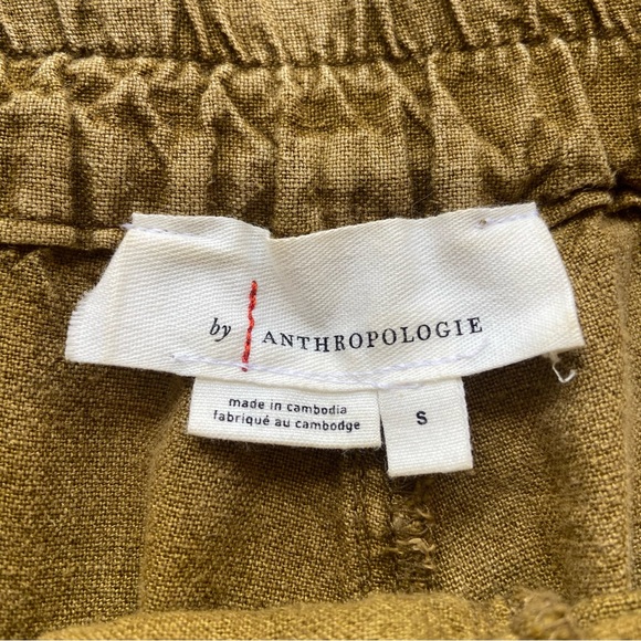 Anthropologie Rhys Utility Linen Blend Pull On Joggers Pants in Moss size small - Picture 5 of 11